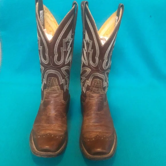 Rod Patrick Wing Tip Square Toe Western Boots - Picture 3 of 16